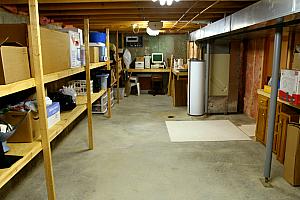 basement storage room