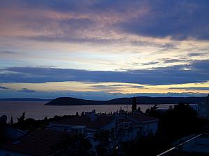 Sunset from our balcony.
