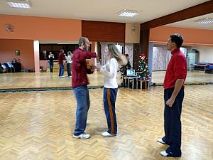 At our private salsa lessons, receiving instruction from Bosko.