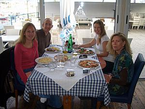 Kelly, me, Paula and Anna-Marie eating lunch at Jugo, celebrating my 28th birthday.