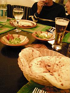 Yummm that fresh, warm Lebanese bread was good!