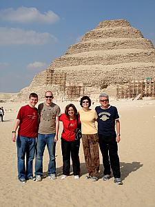 Sam, our tour guide in Cairo, posing for a photo with us.