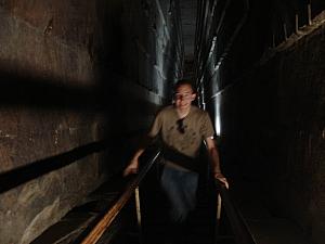 Inside the burial shaft.