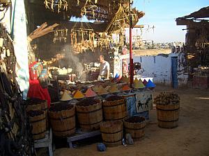 A stand at the market at the Nubian Village.