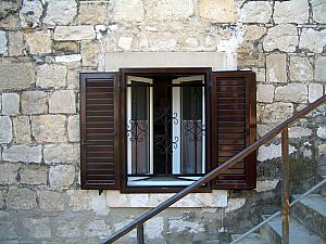 These windows look into our living area.