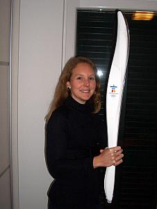Kelly with the 2010 Winter Olympics torch again.