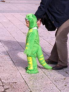 Children dressed up for Carnival, similar to Halloween in the US.