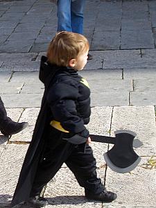 Children dressed up for Carnival, similar to Halloween in the US.