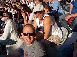 Jay and Mick taking in the game.