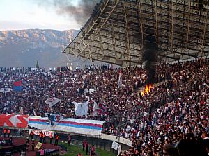 Some of the Torcida fans got carried away and managed to light their seats on fire. 