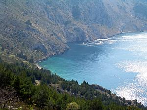 Taking a pit-stop to enjoy the view along the road, an hour or so south of Split.