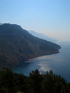 Taking a pit-stop to enjoy the view along the road, an hour or so south of Split.