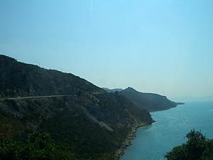 You can see how our road follows along the coastline.