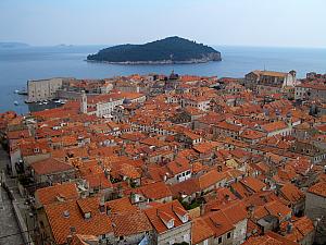 And this is probably the best angle showing all of the red roofs, from the high point of the walls.