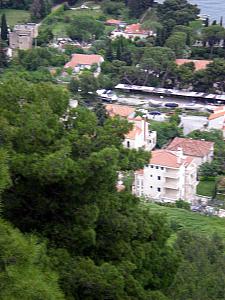 That building on the lower-right is our first apartment in Meje.