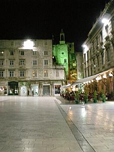 Split's bell tower, and main piazza.