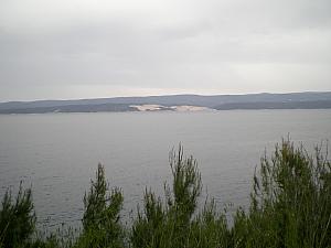 That's a famous rock quarry on the island of Brac. Supposedly some of the marble used to build the White House came from there.