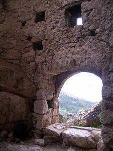 Remains of a 17th Century castle. More like a cave today.