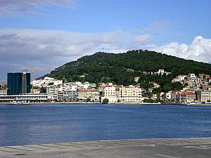 Seen from the ferry port, Marjan Hill. We climbed that earlier.