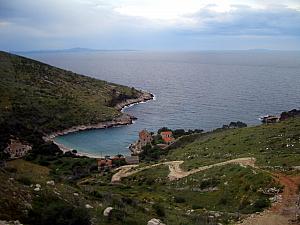 View from the bus back across Hvar island.