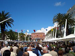 The Sveti Duje ceremony -- the Riva is filled with worshipers.