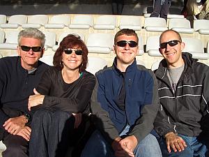 At the Split Hajduk football match. Celebrating winning the 2010 Croatia Cup!