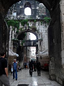 Near the Iron Gate in the Diocletian Palace.