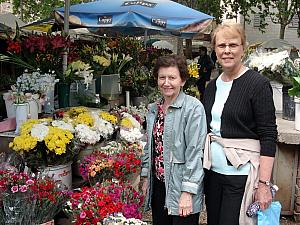 We stopped by the flower market.
