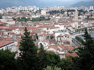 Looking towards Split from Vidilica cafe.