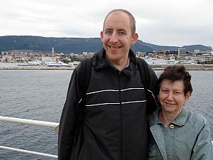 Jay and Christina on the ferry.