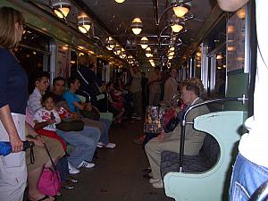 Riding the subway - Budapest had some pretty old-fashioned ones.