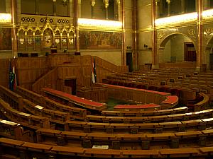 Inside the parliament chamber