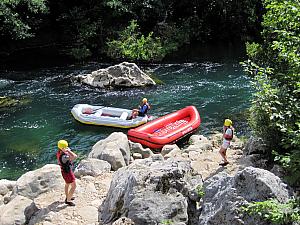 Mario and Milda getting ready to reboard our raft