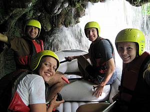 Inside a waterfall!