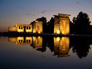 The Temple of Debod, at dusk