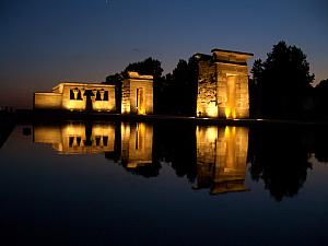 The Temple of Debod, at dusk