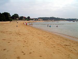 Walking along the beach at Santander.