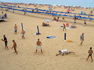 Paddle Ball was quite popular on the beaches here.