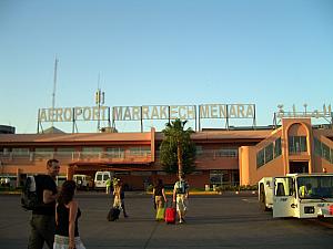 Arriving at the Marrekech airport