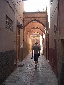Heading out for the day. This was our Riad's street.