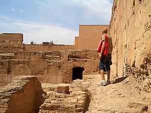 Visiting the ruins of the El Badi Palace. Built in the 16th century.