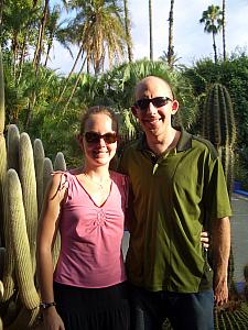 Kelly and Jay at Jardin de Majorelle