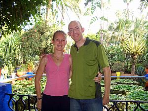 Kelly an Jay again at Jardin de Majorelle