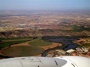 Flying over Spain.