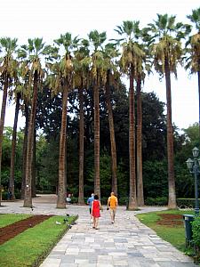 Entering the National Gardens.