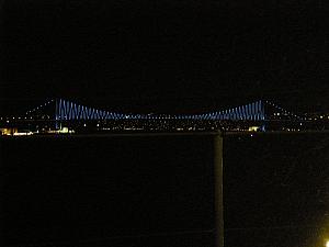 Giant suspension bridge in Istanbul.