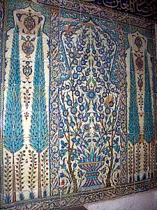 tile mosaics in Topkapi Palace