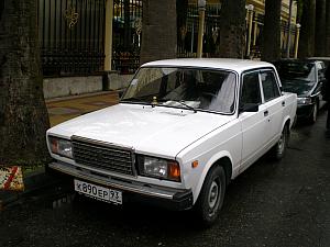 Typical Russian car. We learned that these cars have not updated their look in 40 years. You can buy a 2010 model that looks just like the 1970 model. Amazing.