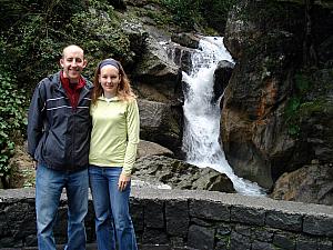 Heading into the mountains to see the Sumela Monastery. Stopping to see a mini waterfall.