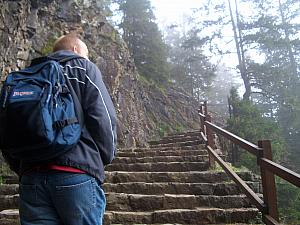 Walking towards the monastery